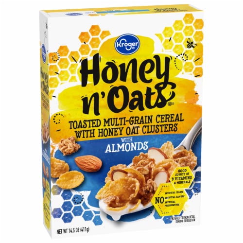 Kroger® Honey N' Oats with Almonds Cereal Perspective: back