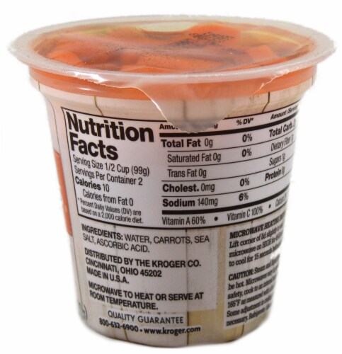 Kroger® Lightly Seasoned Sliced Carrot Cup Perspective: back