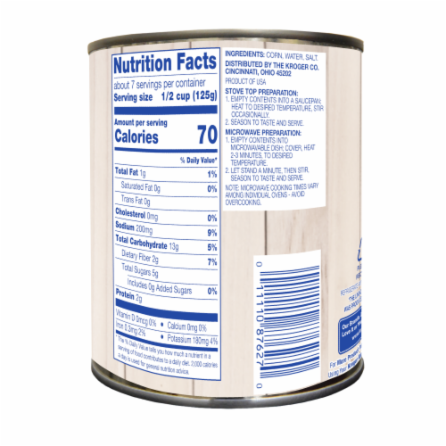 Kroger® Supersweet Whole Kernel Golden Corn Perspective: back