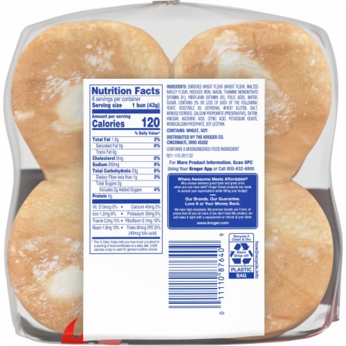 Kroger White Hamburger Buns Ct Oz Bakers