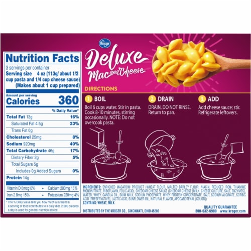 Kroger® Deluxe Shells & Cheddar Mac and Cheese Perspective: back