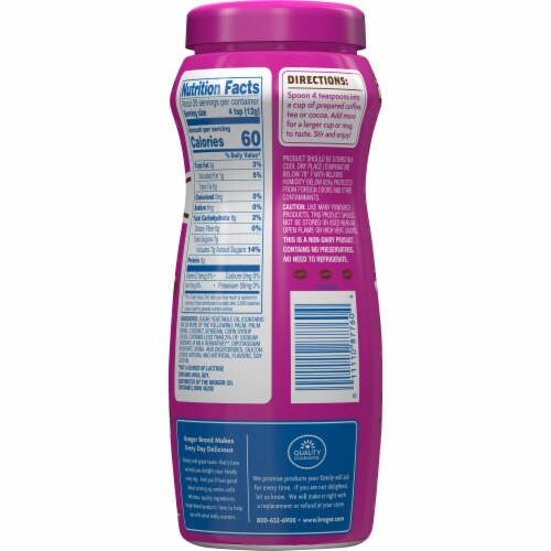 Kroger® Non-Dairy Hazelnut Coffee Creamer Perspective: back