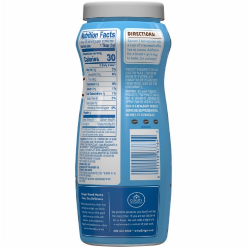 Kroger® Sugar Free French Vanilla Coffee Creamer Perspective: back