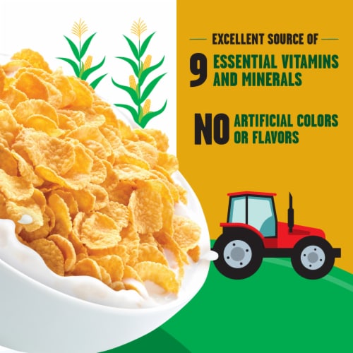 Kellogg's Corn Flakes, Breakfast Cereal, Original, Fat-Free 18 oz