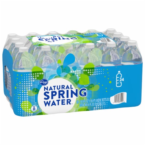 Kroger® Natural Spring Bottled Water Perspective: back