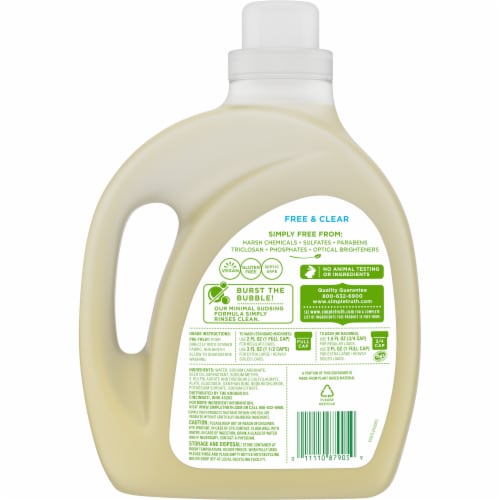 Simple Truth® Free & Clear Liquid Laundry Detergent Perspective: back