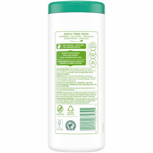 Simple Truth™ Fresh Mint Multi-Surface Cleaning Wipes Perspective: back