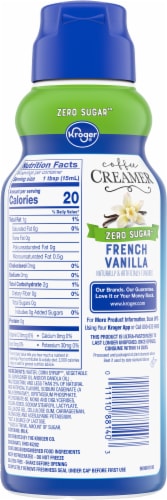 Kroger® Sugar Free French Vanilla Coffee Creamer Perspective: back