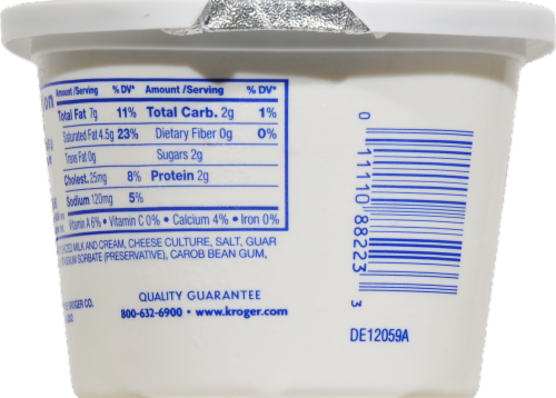 Kroger® Original Cream Cheese Spread Perspective: back