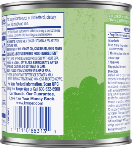 Kroger® Fat Free Sweetened Condensed Milk Perspective: back