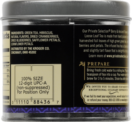 Private Selection® Berry & Ancient Flower Loose Leaf Green Tea Perspective: back