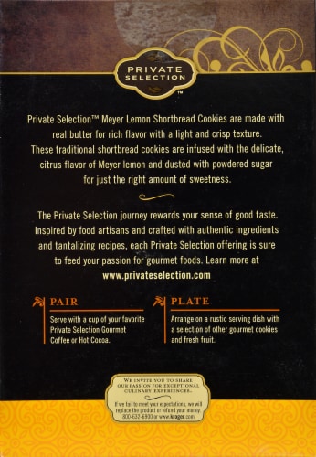 Private Selection™ Meyer Lemon Shortbread Cookies Perspective: back