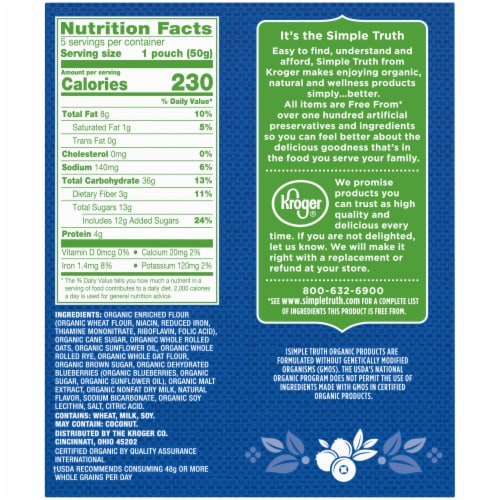 Simple Truth Organic™ Blueberry Breakfast Cookies Perspective: back