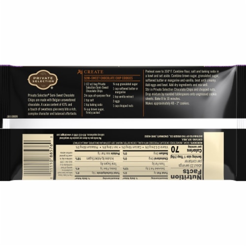 Private Selection® 43% Cacao Semi-Sweet Chocolate Chips Perspective: back