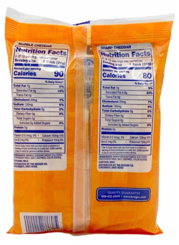 Kroger® Marble & Sharp Cheddar Cheese Sticks Perspective: back