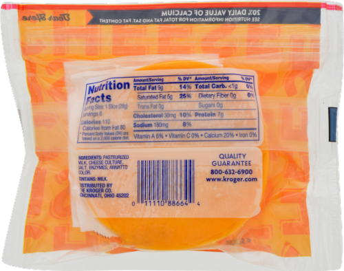 Kroger® Medium Cheddar Thick Grilling Slices Cheese Perspective: back