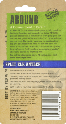 ABOUND® Medium Split Elk Antler Natural Dog Chew Perspective: back