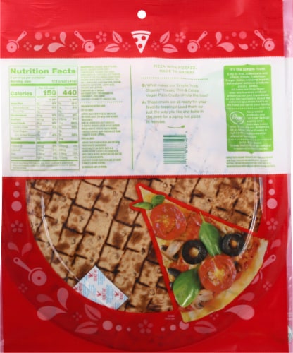 Simple Truth Organic™ Classic Thin & Crispy Vegan Pizza Crusts Perspective: back