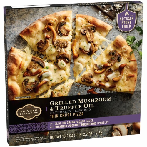 Private Selection® Grilled Mushroom & Truffle Oil Thin Crust Frozen Pizza Perspective: back