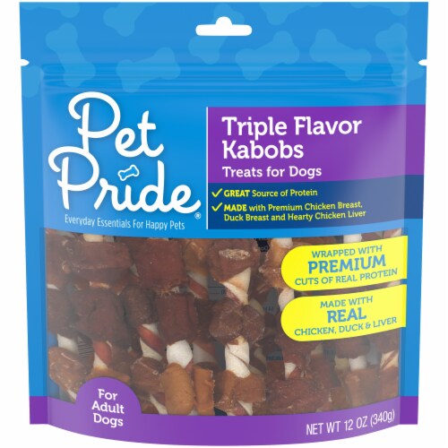 Pet Pride® Triple Flavor Kabobs Dog Treats Perspective: back