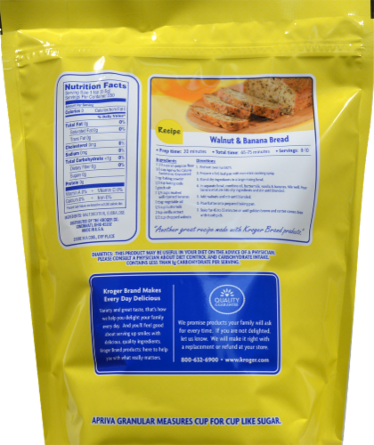 Kroger® Apriva Granulated Zero Calorie Gluten Free Sweetener with Sucralose Perspective: back
