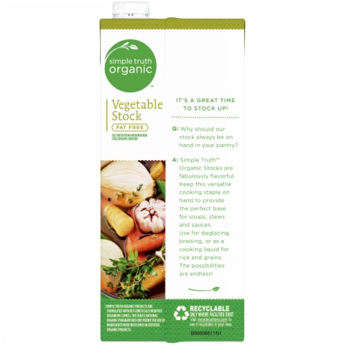 Simple Truth Organic™ Fat Free Vegetable Stock Perspective: back