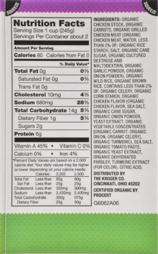 Simple Truth Organic™ Chicken & Wild Rice Soup Perspective: back