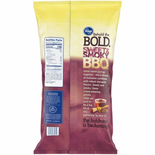 Kroger® Mesquite BBQ Flavored Potato Chips Perspective: back