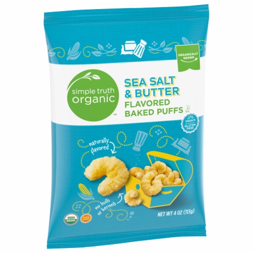 Simple Truth Organic™ Sea Salt & Butter Flavored Baked Puffs Perspective: back