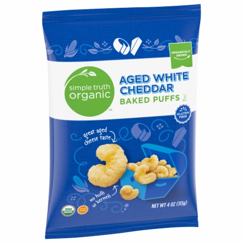 Simple Truth Organic™ Aged White Cheddar Puffs Chips Perspective: back