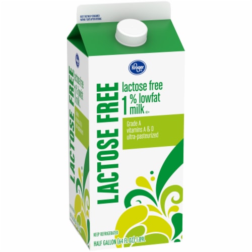 Kroger® Lactose Free 1% Lowfat Milk Half Gallon Perspective: back