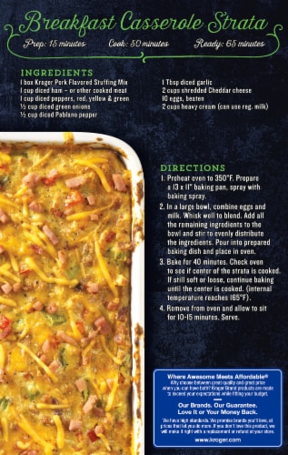 Kroger® Pork Flavored Stuffing Mix Perspective: back