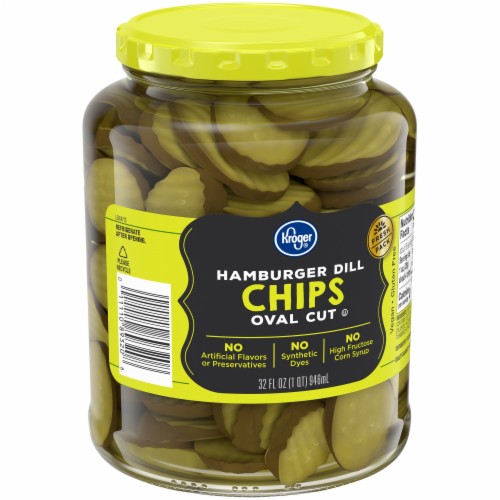 Kroger® Oval Cut Hamburger Dill Chips Perspective: back