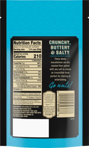 Private Selection® Dry Roasted Whole Macadamia Nut with Sea Salt Perspective: back