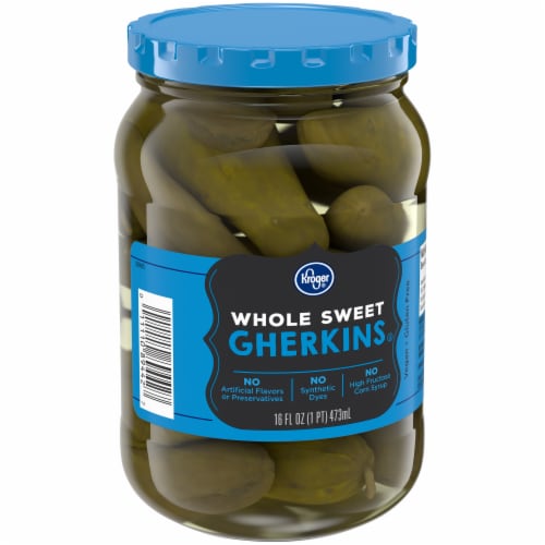 Kroger® Whole Sweet Gherkins Pickles Perspective: back