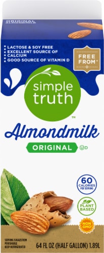 Simple Truth® Dairy Free Original Almond Milk Half Gallon Perspective: back