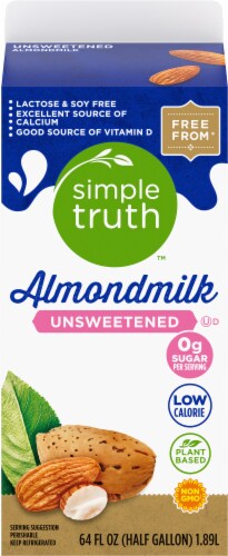 Simple Truth™ Dairy Free Unsweetened Almond Milk Half Gallon Perspective: back