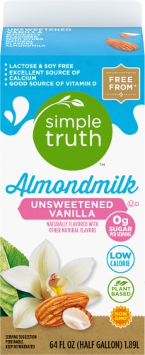 Simple Truth® Unsweetened Vanilla Almond Milk Perspective: back