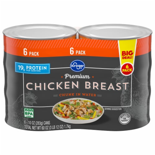 Kroger® Premium Chicken Breast Chunk in Water BIG Deal! Perspective: back