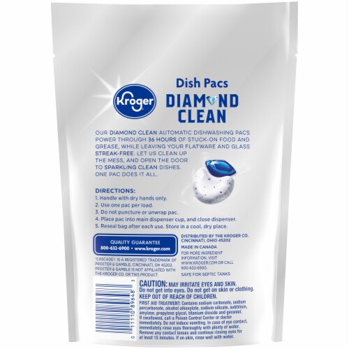 Kroger® Diamond Clean Dish Pods Perspective: back