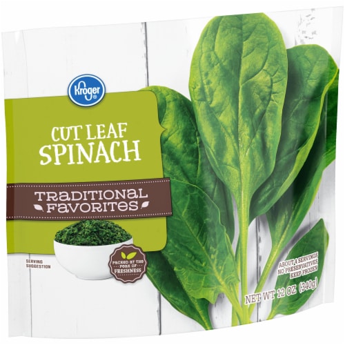 Kroger® Traditional Favorites Frozen Spinach Cut Perspective: back