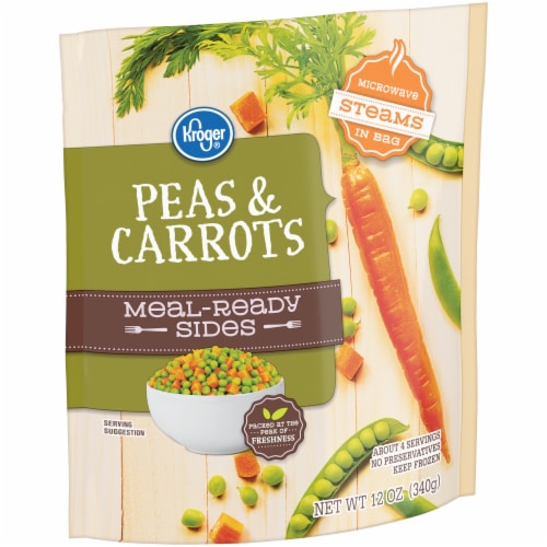 Kroger® Meal Ready Sides Frozen Peas & Carrots Perspective: back