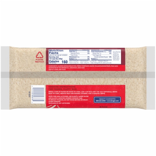 Kroger®  Enriched Calrose Medium Grain Rice Bag Perspective: back