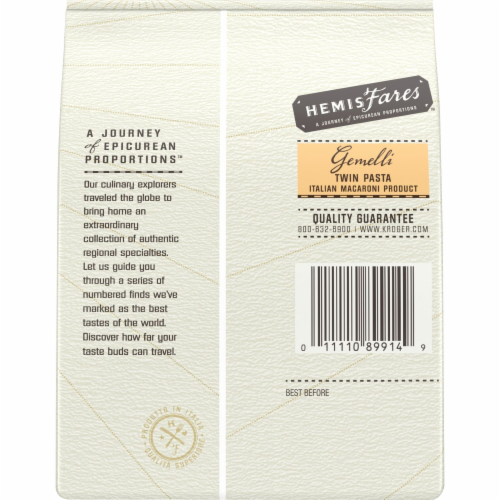 HemisFares™ Gemelli Twin Pasta Perspective: back