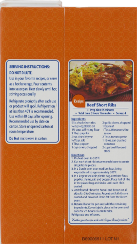 Kroger® Culinary Beef Stock Perspective: back