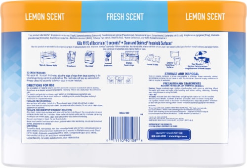 Kroger® Lemon & Fresh Scent Disinfecting Wipes BIG Deal! Perspective: back