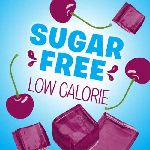 Kroger® Gel Bites Sugar Free Black Cherry Gelatin Cubes Perspective: back
