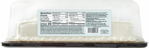 Bakery Fresh Chocolate Sheet Cake with Bavarian Creme Filling & Buttercreme Icing Perspective: back