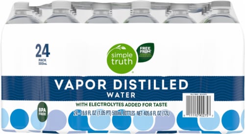 Simple Truth® Vapor Distilled Electrolyte Bottled Water Perspective: back