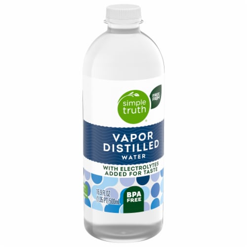 Simple Truth® Vapor Distilled Electrolyte Bottled Water Perspective: back